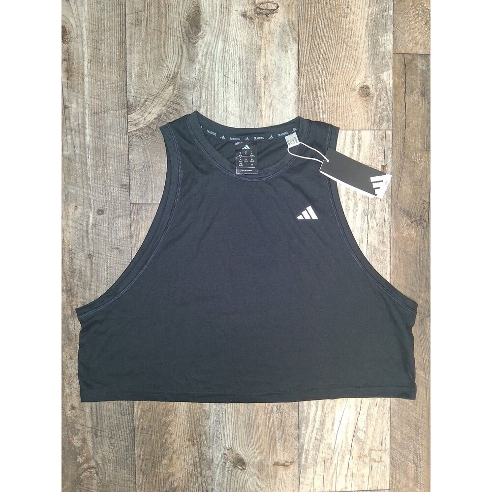 NEW! Women's Adidas Train Essentials Boxy Workout Tank Top, Black XL